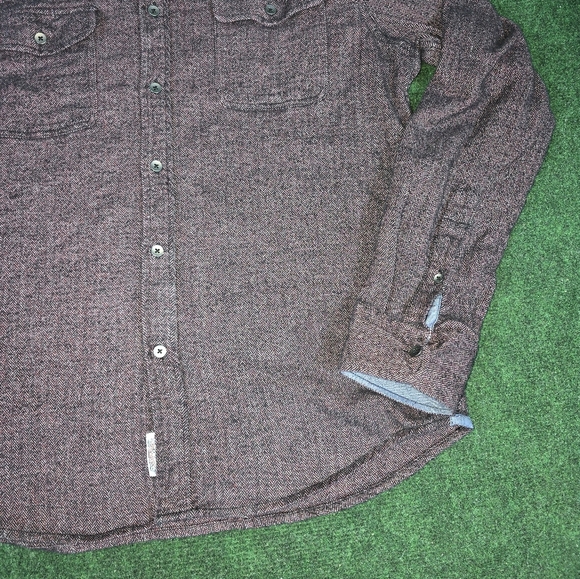 Flag & Anthem | 98% Cotton Micro Herringbone Button Down Casual Mens Shirt - Picture 12 of 15